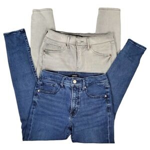 Express Denim Jeans Gray Blue Casual Skinny Mid Rise Size 4R Pants Lot of 2